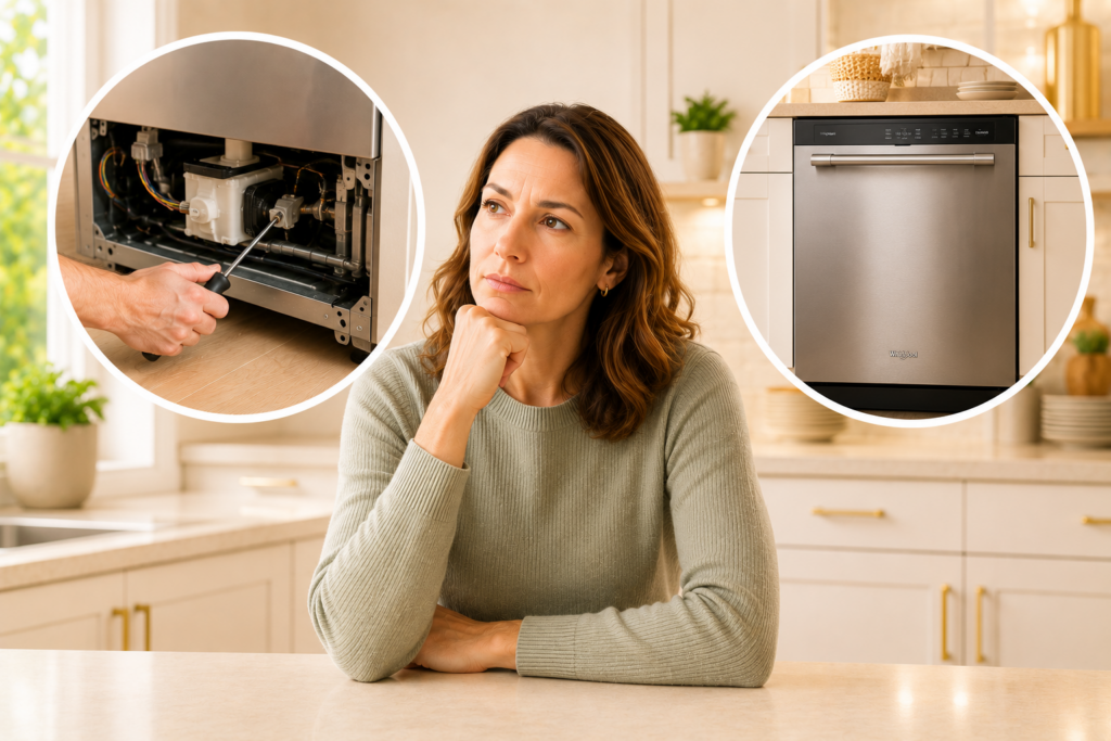 whirlpool dishwasher repair or replae