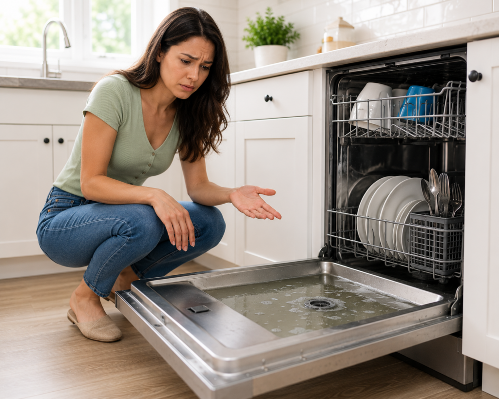whirlpool dishwasher not drianing