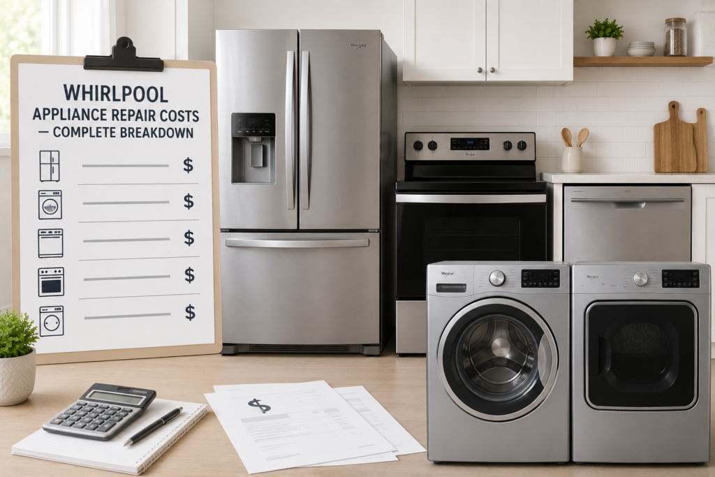 whirlpool appliance repair cost