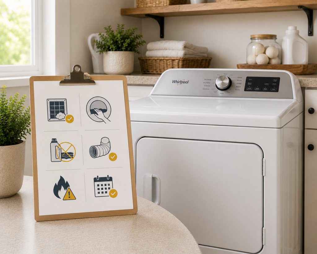whirlpool dryer safety