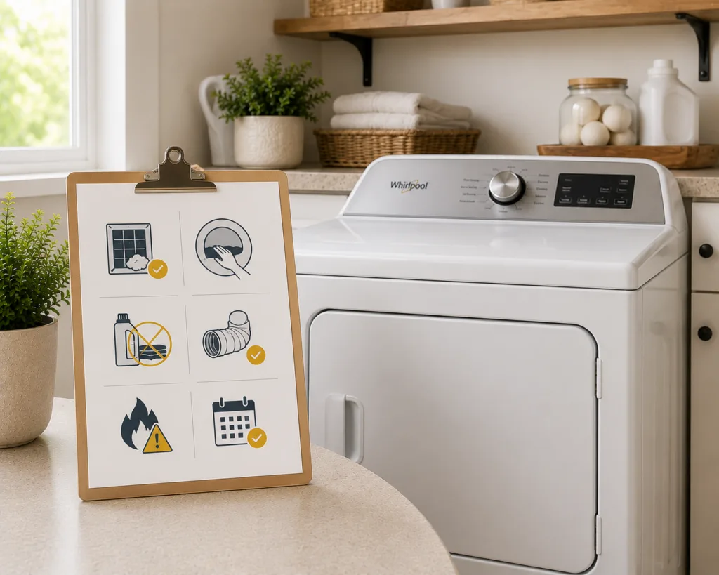 whirlpool dryer safety